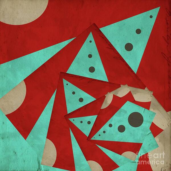 Abstract Art Print featuring the digital art Staccato - a01c2 by Variance Collections