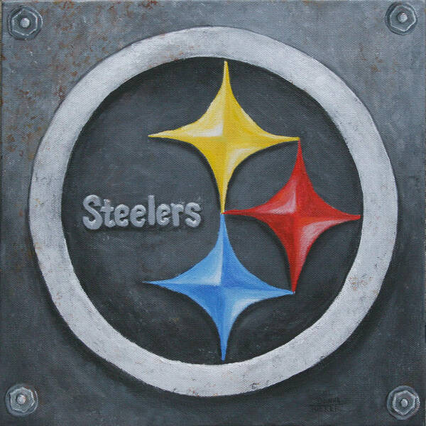 Nfl Art Print featuring the painting Steelers by Donna Tucker