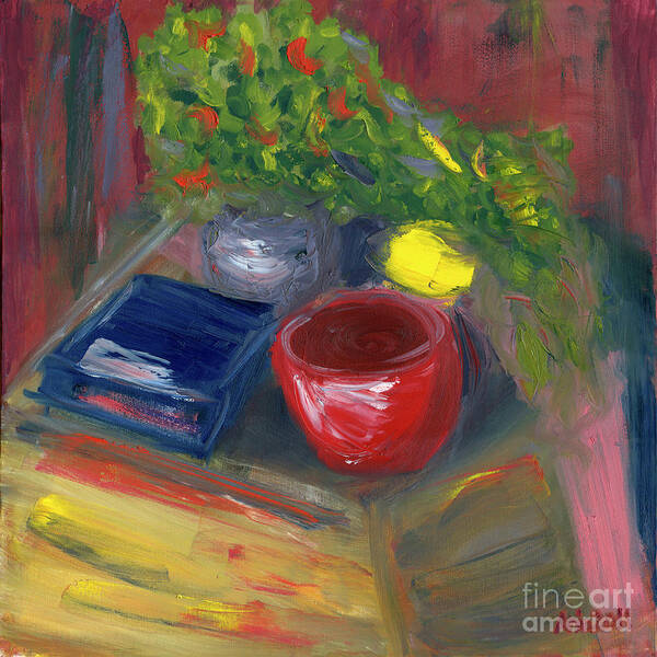 Still Life Art Print featuring the painting Still Life by Ania M Milo