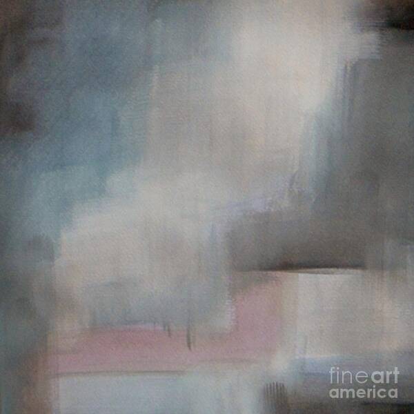 Abstract Art Print featuring the painting Stormy Clouds by Vesna Antic