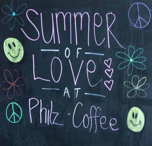 Photograph Art Print featuring the photograph Summer of Love at Philz Coffee by Suzanne Gaff