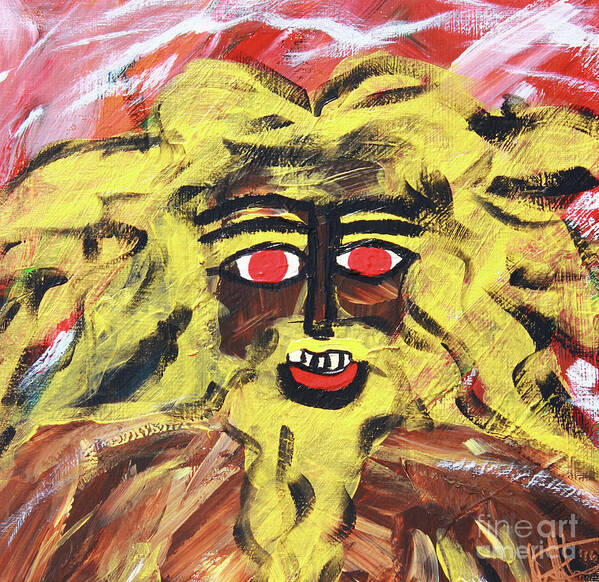  Art Print featuring the painting Sun Of Man by Odalo Wasikhongo