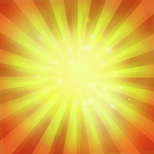 Background Art Print featuring the digital art Sunny rays 1 by Les Cunliffe