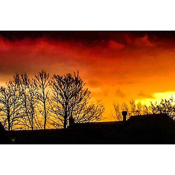 Instagram Art Print featuring the photograph #sunrise This Morning In #newchurch by James Young