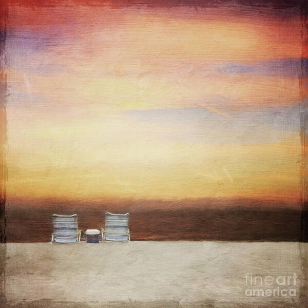 Sunset Art Print featuring the digital art Sunset for Two by Jayne Carney