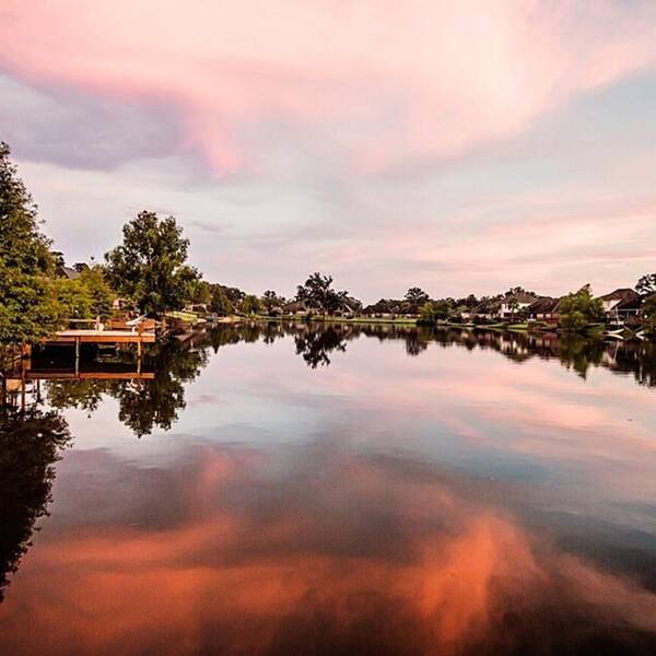 Summer Art Print featuring the photograph Sunset On The Lake #louisiana by Scott Pellegrin