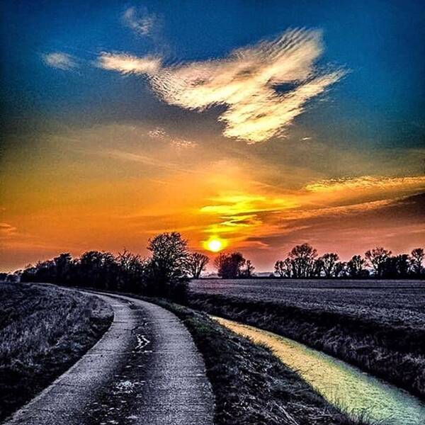 Blackandwhite Art Print featuring the photograph #sunset #tbt #throwback #sun #sky by James Young