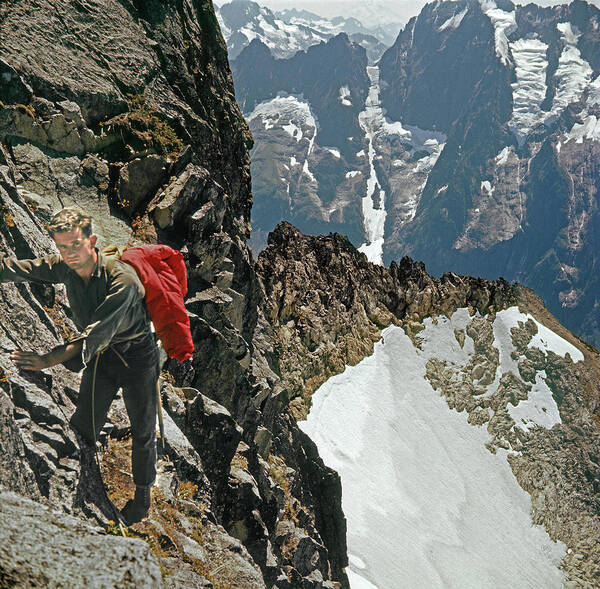 T04403 Art Print featuring the photograph T-04403 Walt Buck Sellers on First Ascent of Mt. Torment by Ed Cooper Photography