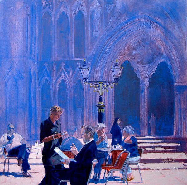 West Art Print featuring the painting Tea at York Minster by Neil McBride