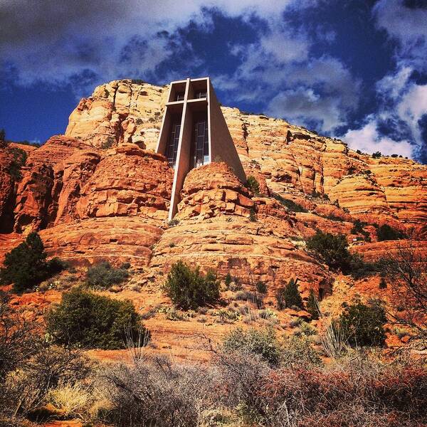 Photography Art Print featuring the photograph The Chapel of the Holy Cross, Sedona, Arizona by Michael Dean Shelton