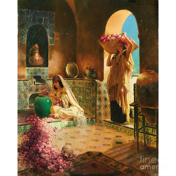 Rudolf Ernst Art Print featuring the painting The Collection Of Roses by Celestial Images
