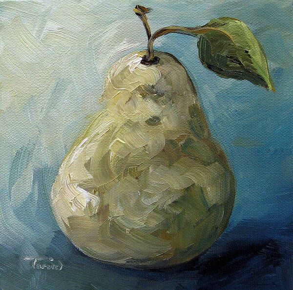Pear Art Print featuring the painting The Creamy Pear by Torrie Smiley