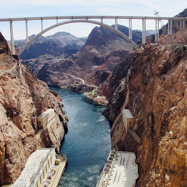 Black Canyon Art Print featuring the photograph The Hoover Dam by Sue Morris