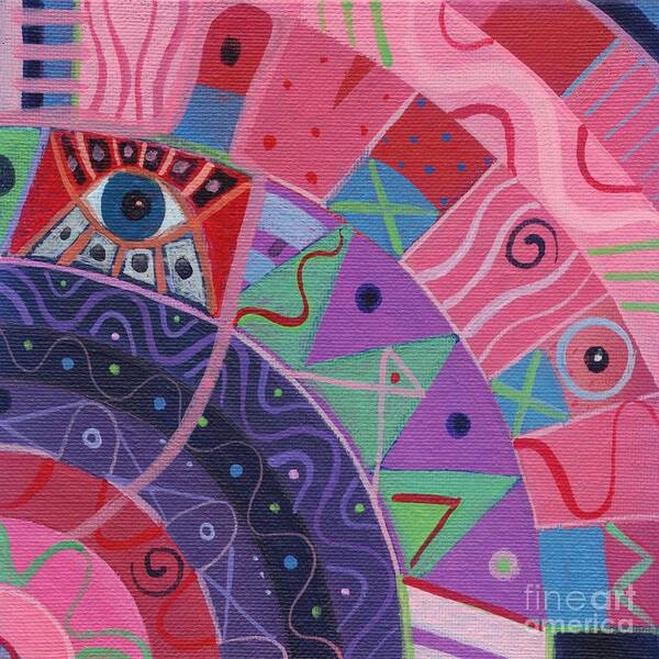 Abstract Art Print featuring the digital art The Joy of Design X X X V I I Part 2 by Helena Tiainen
