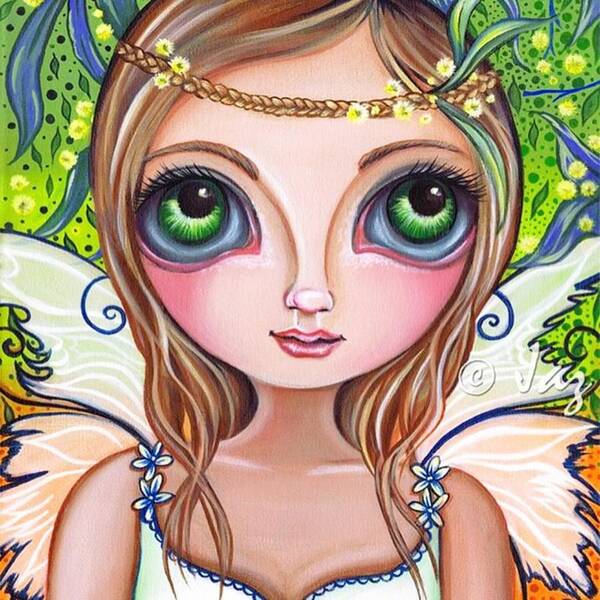 Cute Art Print featuring the photograph The Original wattle Fairy Painting by Jaz Higgins