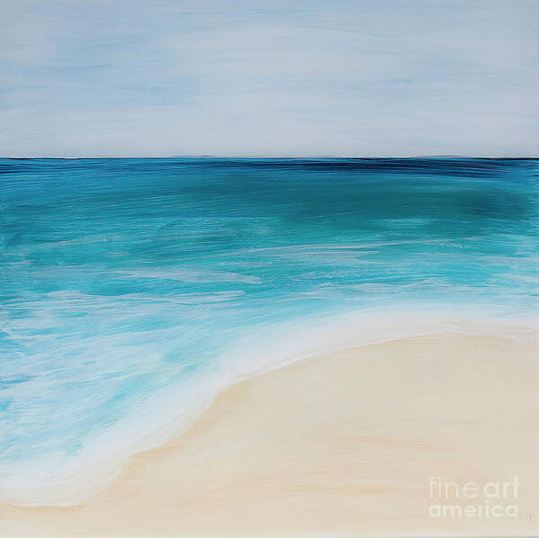 Ocean Art Print featuring the painting tide Coming In by Shelley Myers