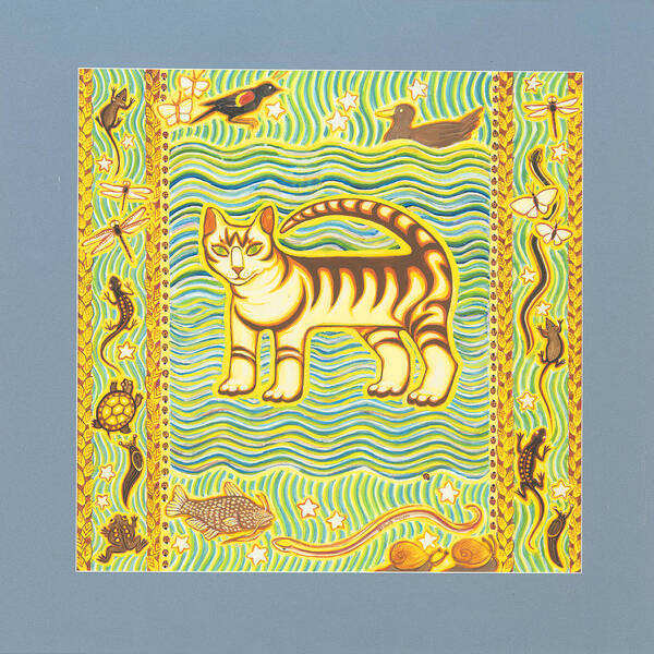 Cat Art Print featuring the painting Tigger of the Wetlands by Ruth Hooper
