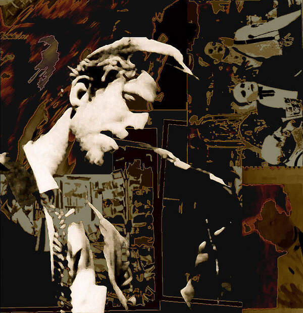Portrats Art Print featuring the painting Tom Waits by Jeff DOttavio