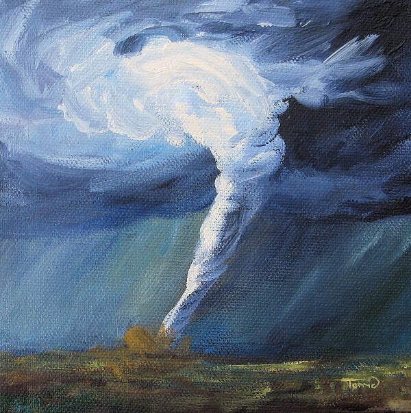 Tornado Art Print featuring the painting Tornado II by Torrie Smiley