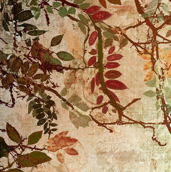 Autumn Leaves Art Print featuring the painting Transition by Mindy Sommers