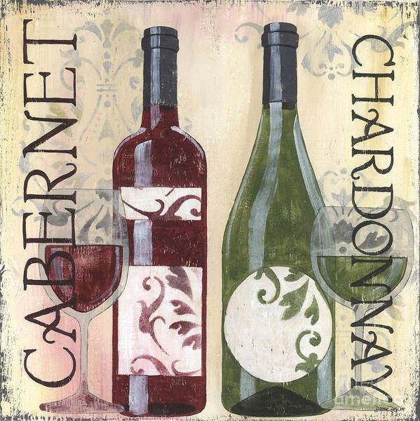 Wine Art Print featuring the painting Transitional Wine 2 by Debbie DeWitt