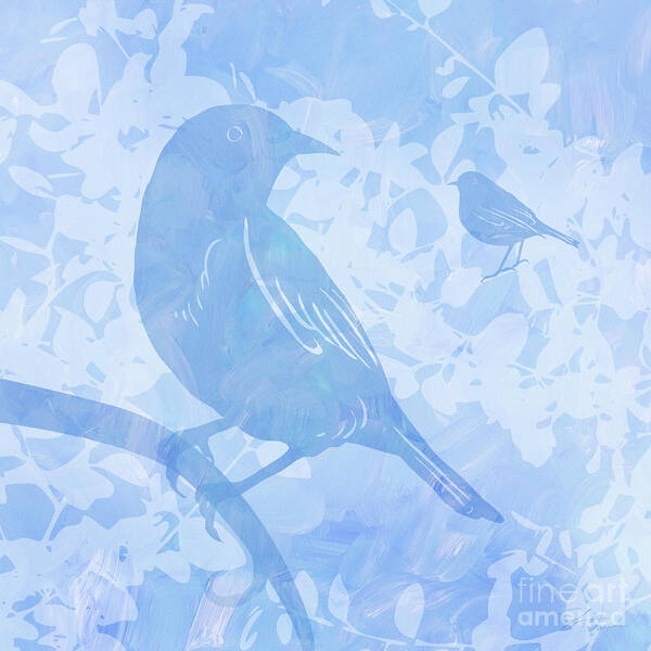 Birds Art Print featuring the mixed media Tree Birds I by Shari Warren