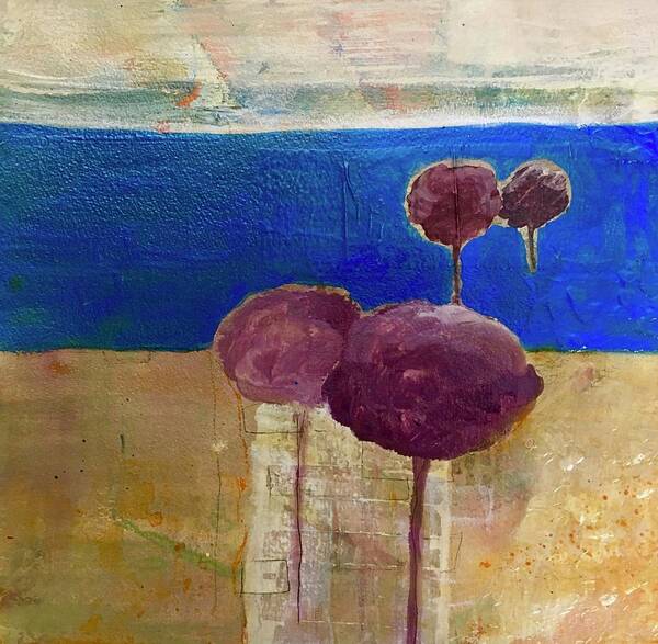 Abstract Art Print featuring the painting Treescape by Carole Johnson