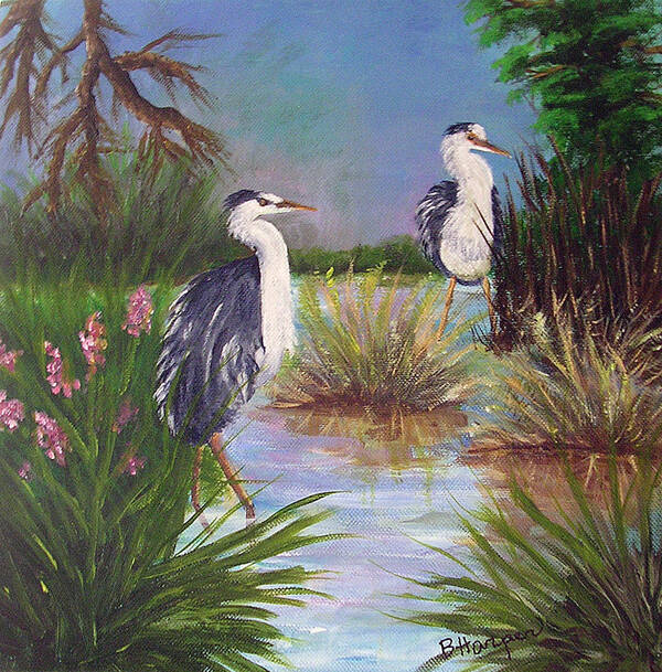 Heron Art Print featuring the painting Tricolored Heron by Barbara Harper