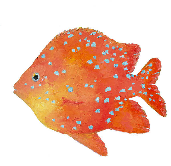 Fish Art Print featuring the painting Tropical Fish - Bathroom Art by Jan Matson