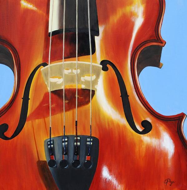 Violin Art Print featuring the painting Violin by Emily Page