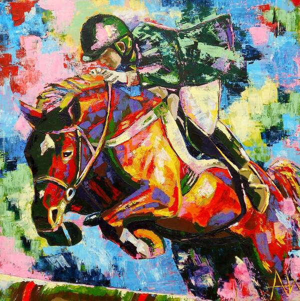 Horse Art Print featuring the painting Weightless by Angie Wright