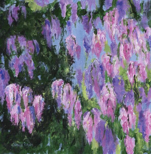 Wisteria Art Print featuring the painting Wendy's Wisteria by Jamie Frier