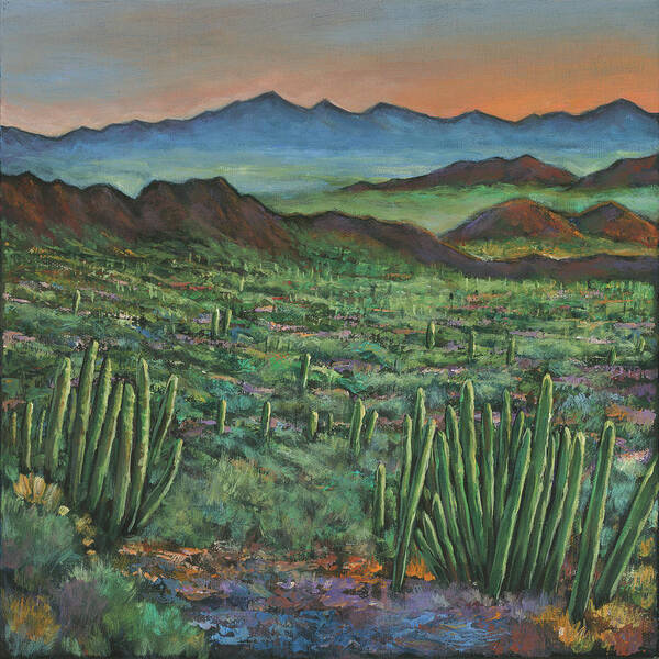 Arizona Art Print featuring the painting Westward by Johnathan Harris