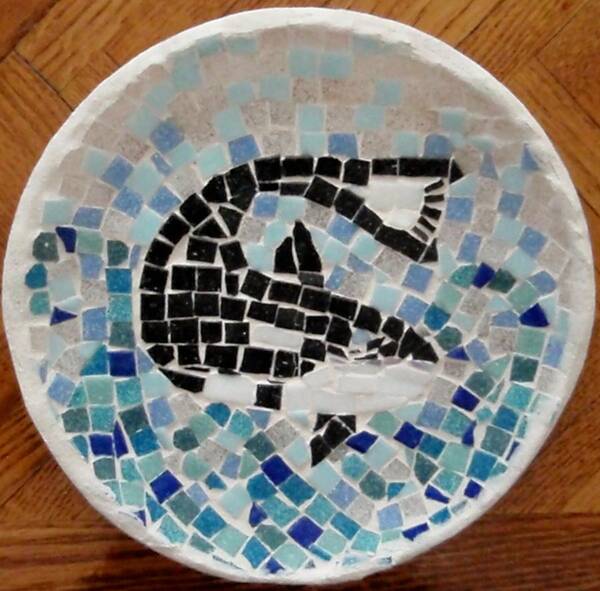 Bowl Art Print featuring the glass art Whale by Jamie Frier