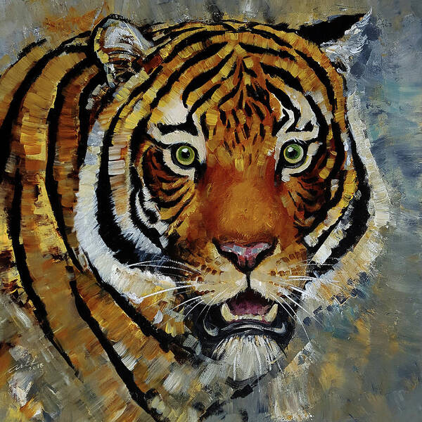 Wildlife Art Print featuring the painting Wild Will by Arti Chauhan
