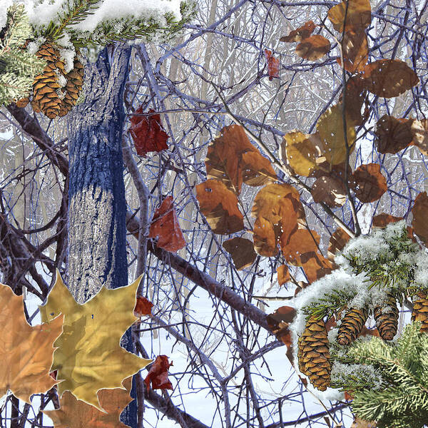 Camo Art Print featuring the digital art Winter Season Edge by Garaga Designs