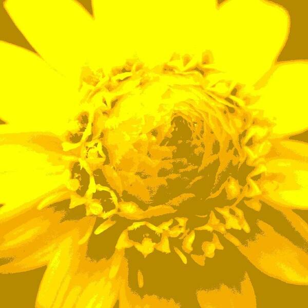 Flower Art Print featuring the digital art Yellow flower1 by Kumiko Izumi