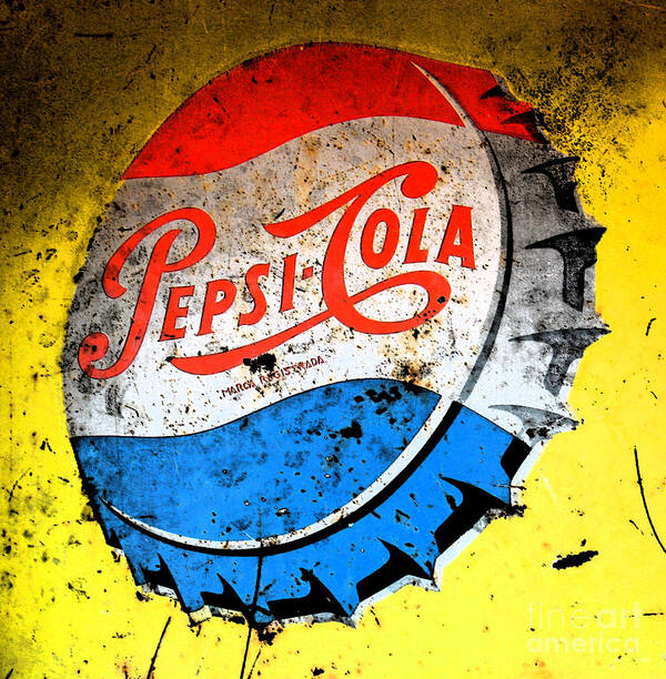 Art Art Print featuring the photograph Yellow Pepsi Pop Art by Gary Everson