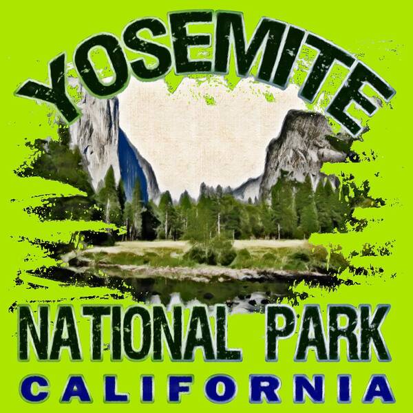 Yosemite National Park Art Print featuring the digital art Yosemite National Park by David G Paul