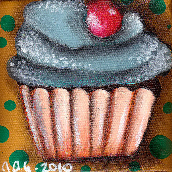 Cupcake Art Print featuring the painting Yummy 6 by Abril Andrade