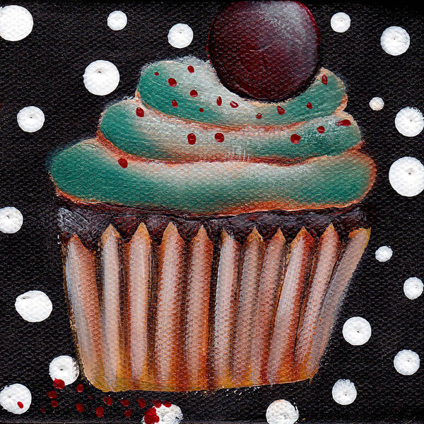 Cupcake Art Print featuring the painting Yummy II by Abril Andrade