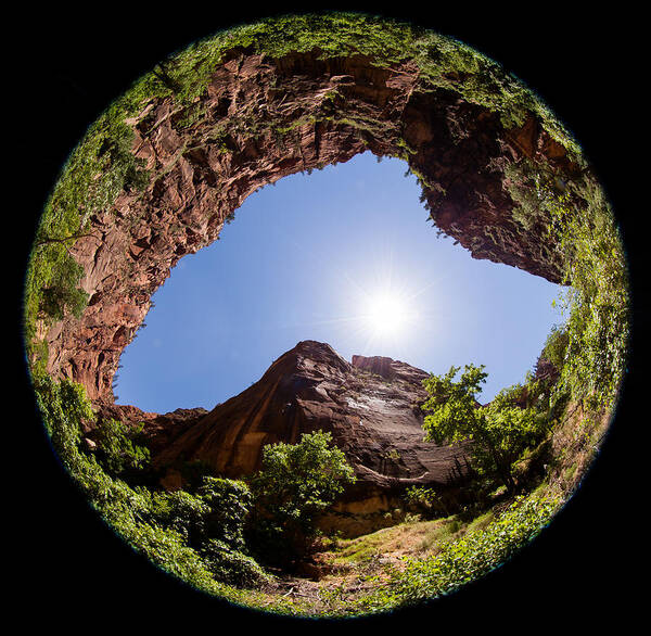 Fisheye Art Print featuring the photograph Zion Fisheye 1464 by Michael Fryd