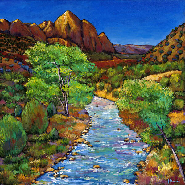 National Parks Art Print featuring the painting Zion by Johnathan Harris