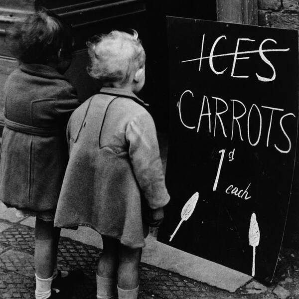 Child Art Print featuring the photograph Carrot Lollies #1 by Fox Photos