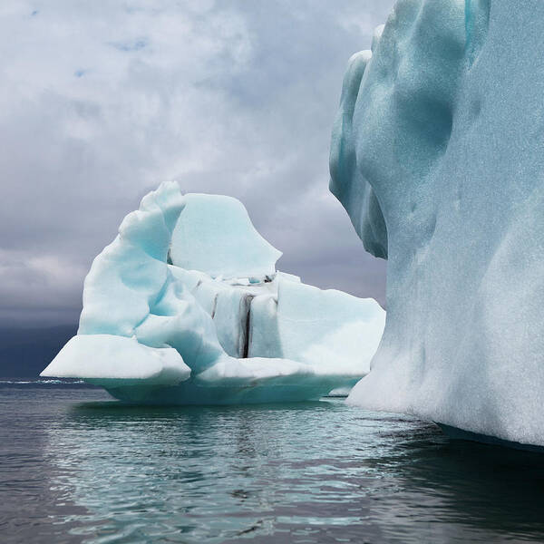Scenics Art Print featuring the photograph Icebergs On Glacial Lagoon #1 by Arctic-images
