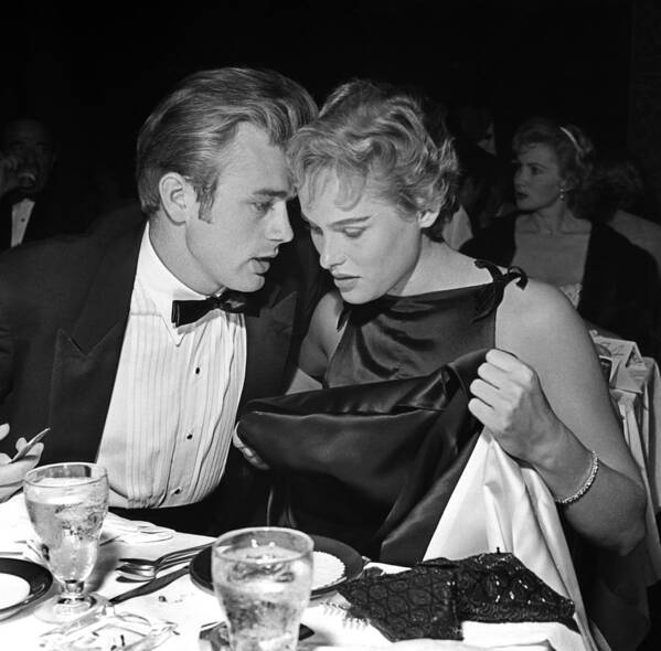 1950-1959 Art Print featuring the photograph James Dean And Ursula Andress #1 by Michael Ochs Archives