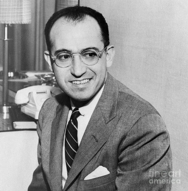 Polio Art Print featuring the photograph Jonas Salk #1 by Bettmann
