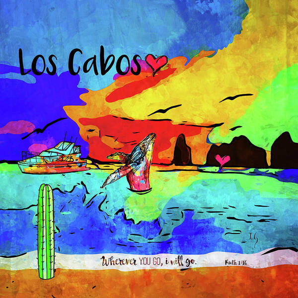 Los Cabos Art Print featuring the painting Los Cabos #1 by Ivan Guaderrama