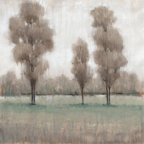 Landscapes Art Print featuring the painting Shimmering Trees I #1 by Tim O'toole