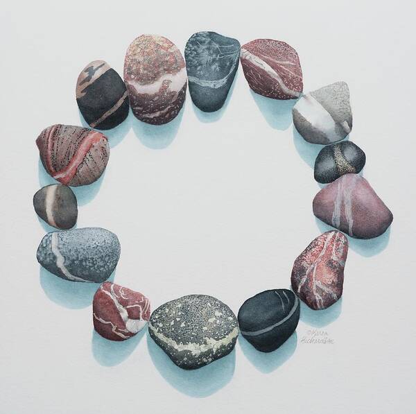 Stones Art Print featuring the painting Unbroken by Karen Richardson